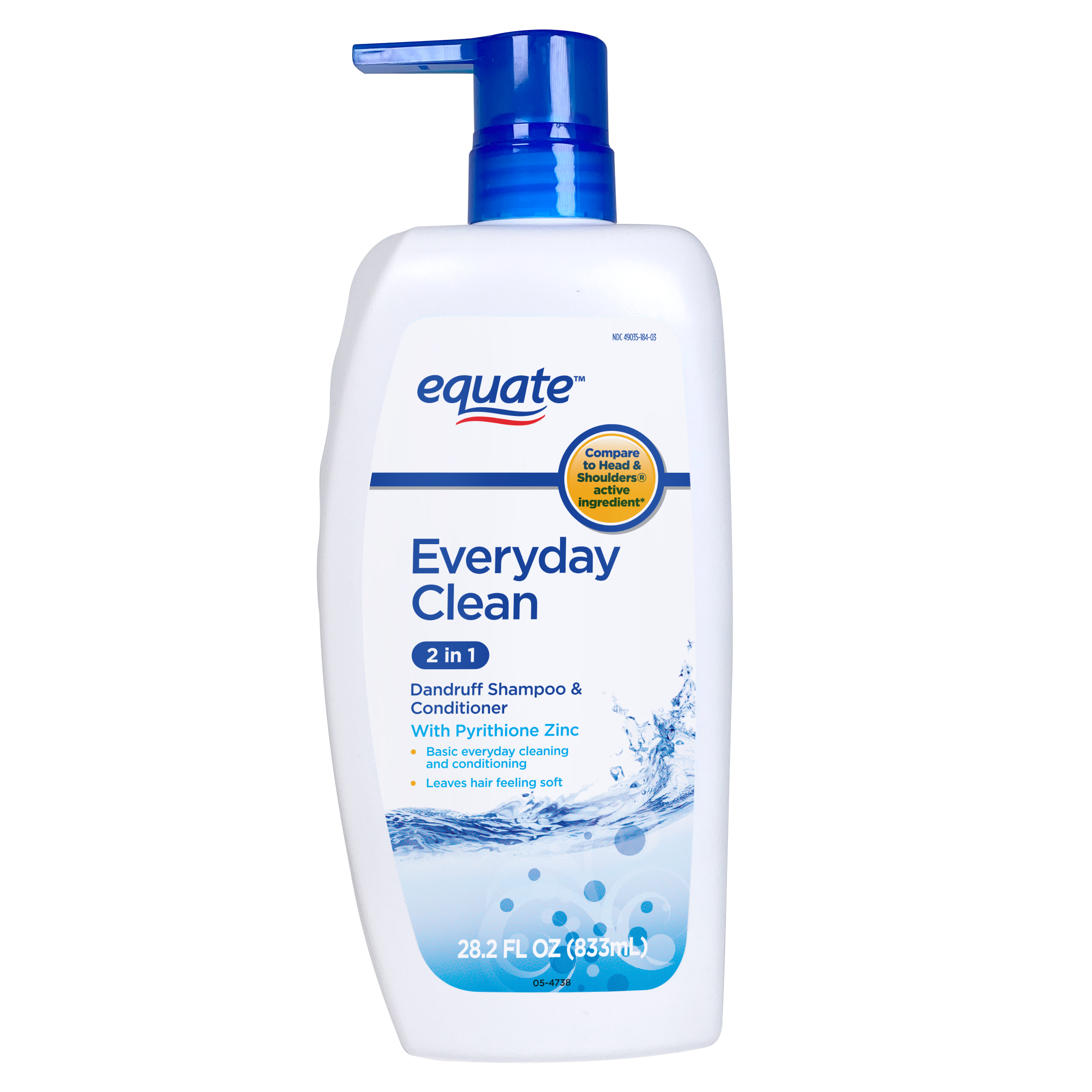 Equate 2N1 Everyday Clean Dandruff Shampoo and Conditioner 28.2 fl oz Equate