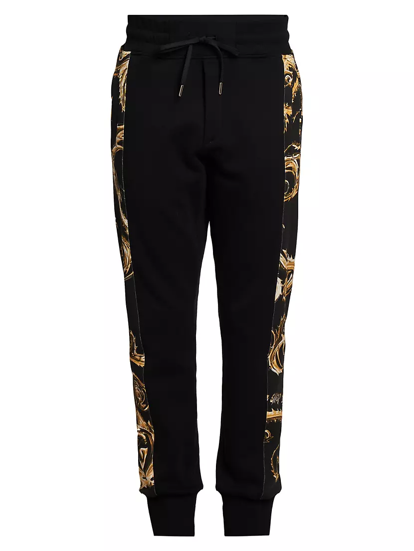 Эластичные хлопковые спортивные штаны Baroque с карманами от Versace Jeans Couture Versace Jeans Couture