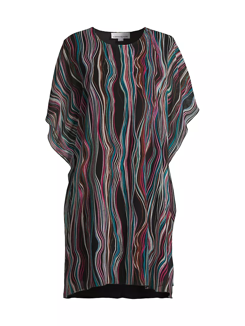 Женское Повседневное Платье Caroline Rose Wavy Striped Georgette Caftan Caroline Rose