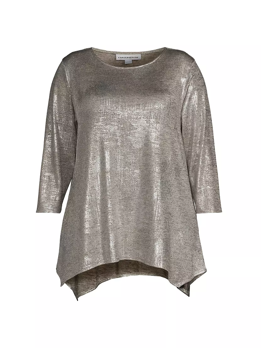 Женская Блузка Caroline Rose Reflection Metallic Knit Caroline Rose