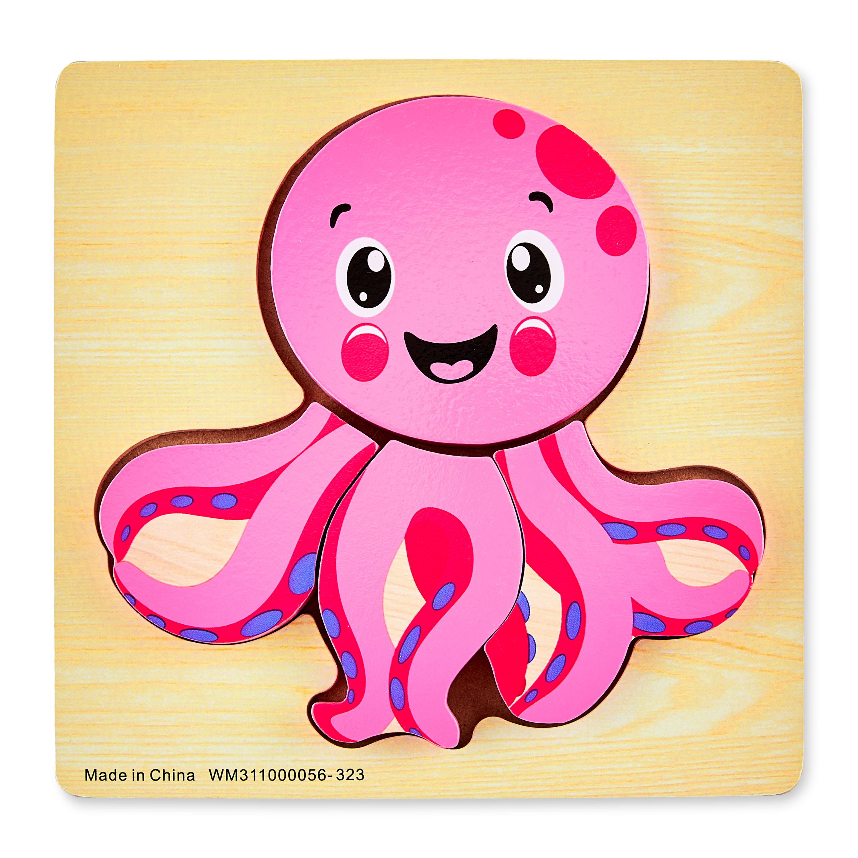 Spark Create Imagine 4-Piece Wooden Octopus Mini Puzzle Spark Create Imagine