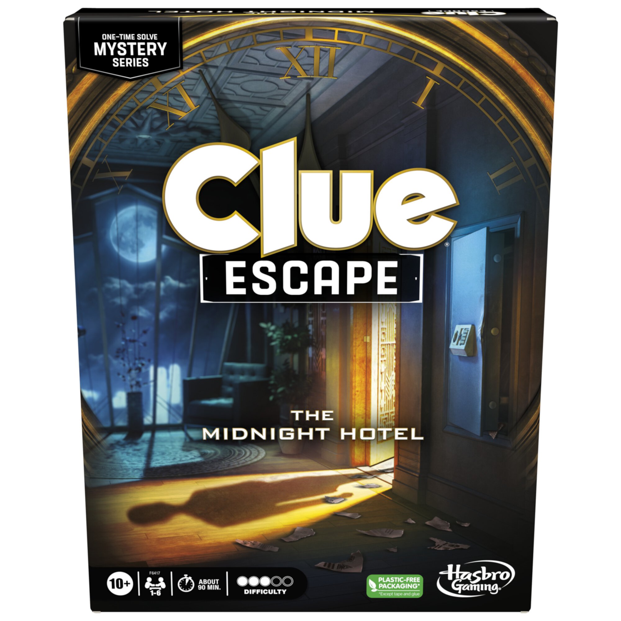 Clue Escape The Midnight Hotel Board Game for Kids & Family, 1-6 Players, White Elephant Gifts, 10+ CLUE