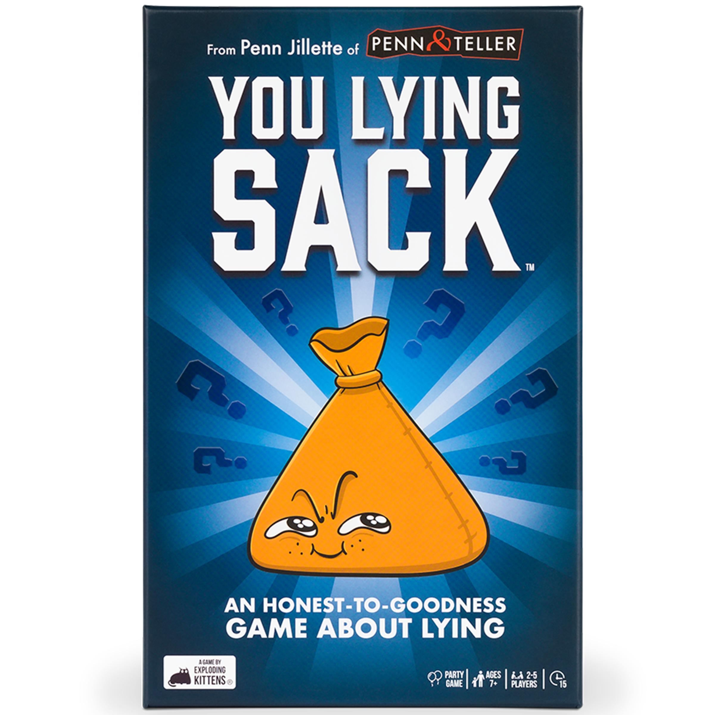 You Lying Sack Party Game by Exploding Kittens, 15 Mins, Ages 7 and up, 2-5 Players. Exploding Kittens