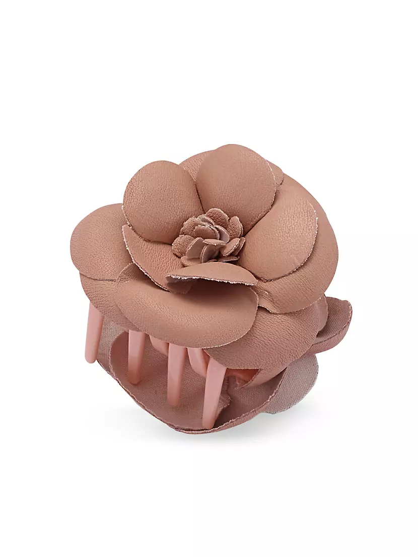 Заколка для волос LELET NY Paulina Leather Rosette Medium Claw Clip LELET NY