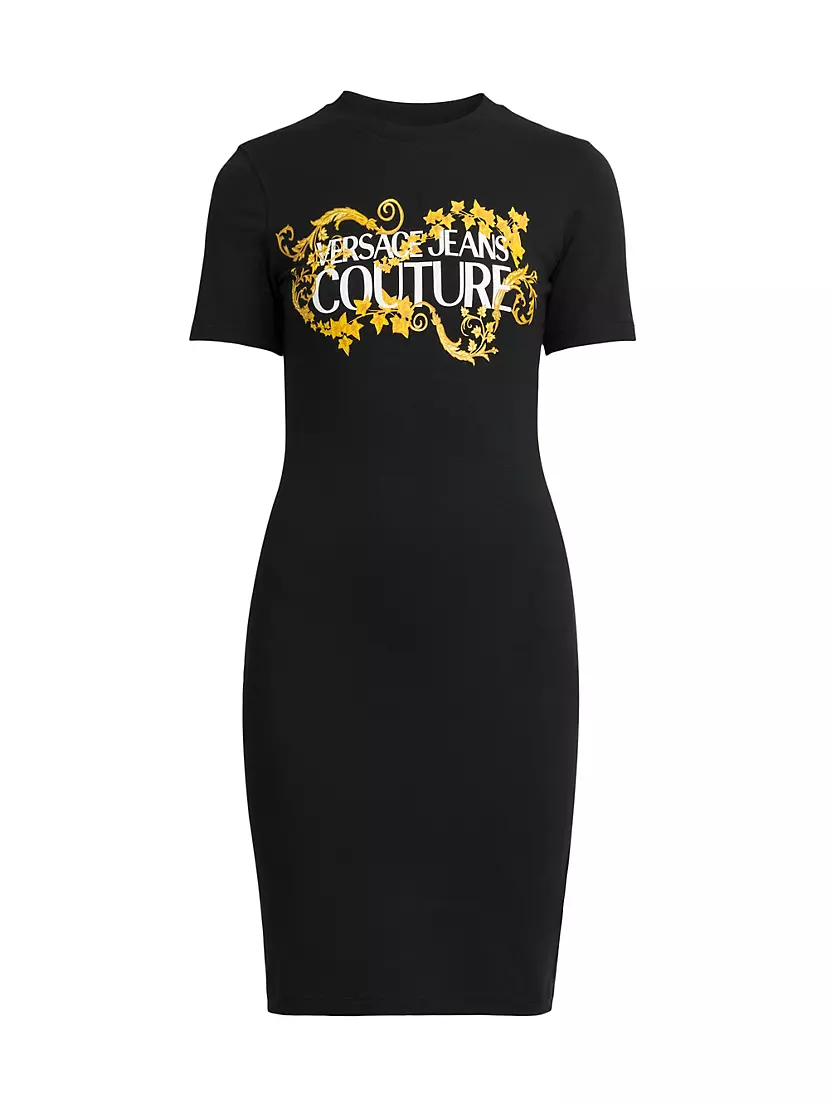 Женское Вечернее платье Versace Jeans Couture Vestiti Crewneck Minidress Versace Jeans Couture