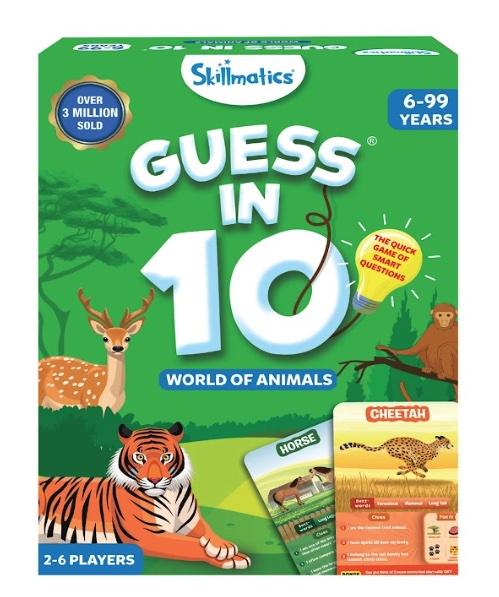 Skillmatics Guess in 10 World of Animals Card Game, for Child Ages 4+ Product Width 7.2 inches Skillmatics