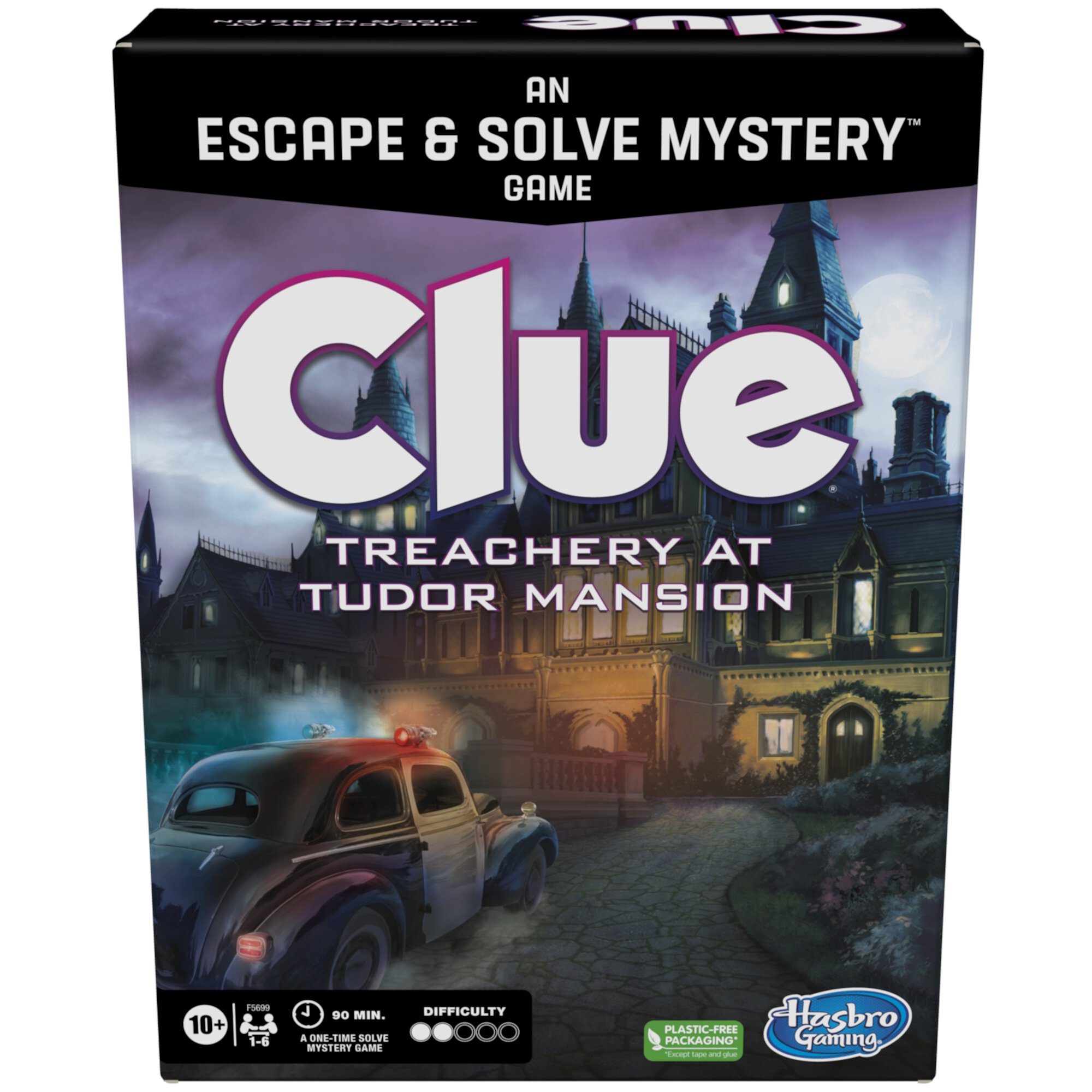 Clue Escape Treachery at Tudor Mansion Board Game, Murder Mystery Escape Room Games, 1-6 Players, White Elephant Gifts, 10+ CLUE