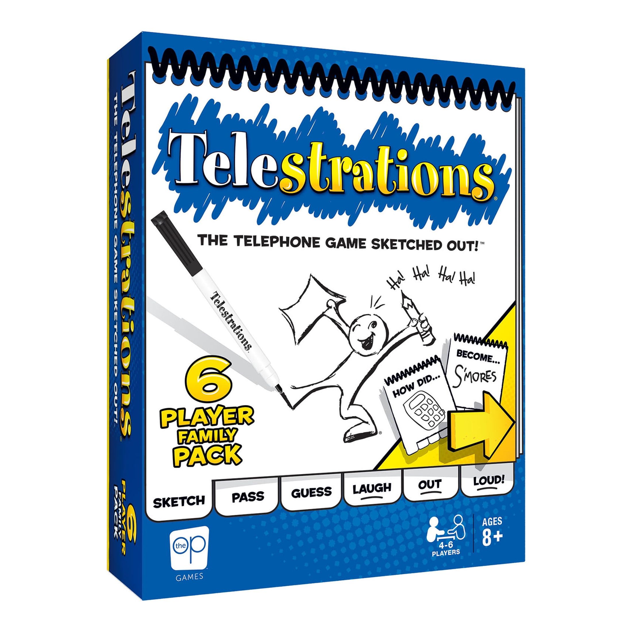 Usaopoly Telestrations 6-Player Family Pack Game for 4-6 Players USAopoly