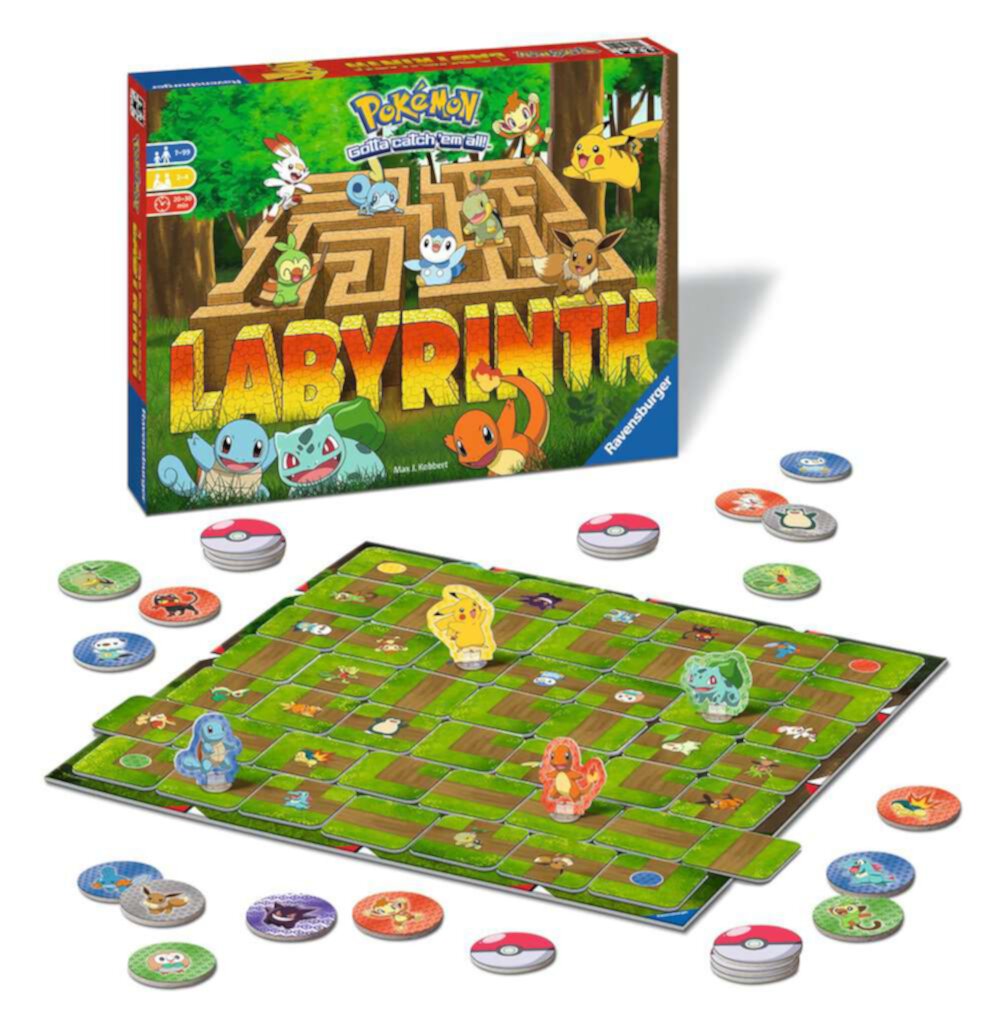 Ravensburger Pokemon Labyrinth Board Game, Children to Adult Ages 7+ Ravensburger