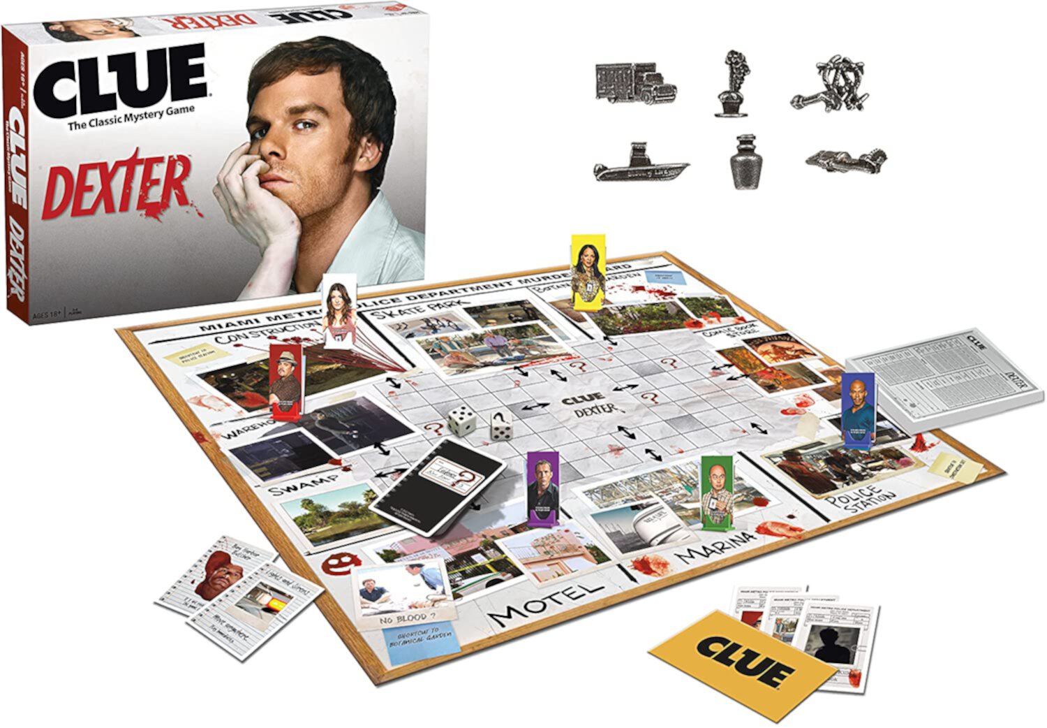 CLUE Dexter Juego de Pistas Coleccionables Basado en el Showtime Show Dexter CLUE