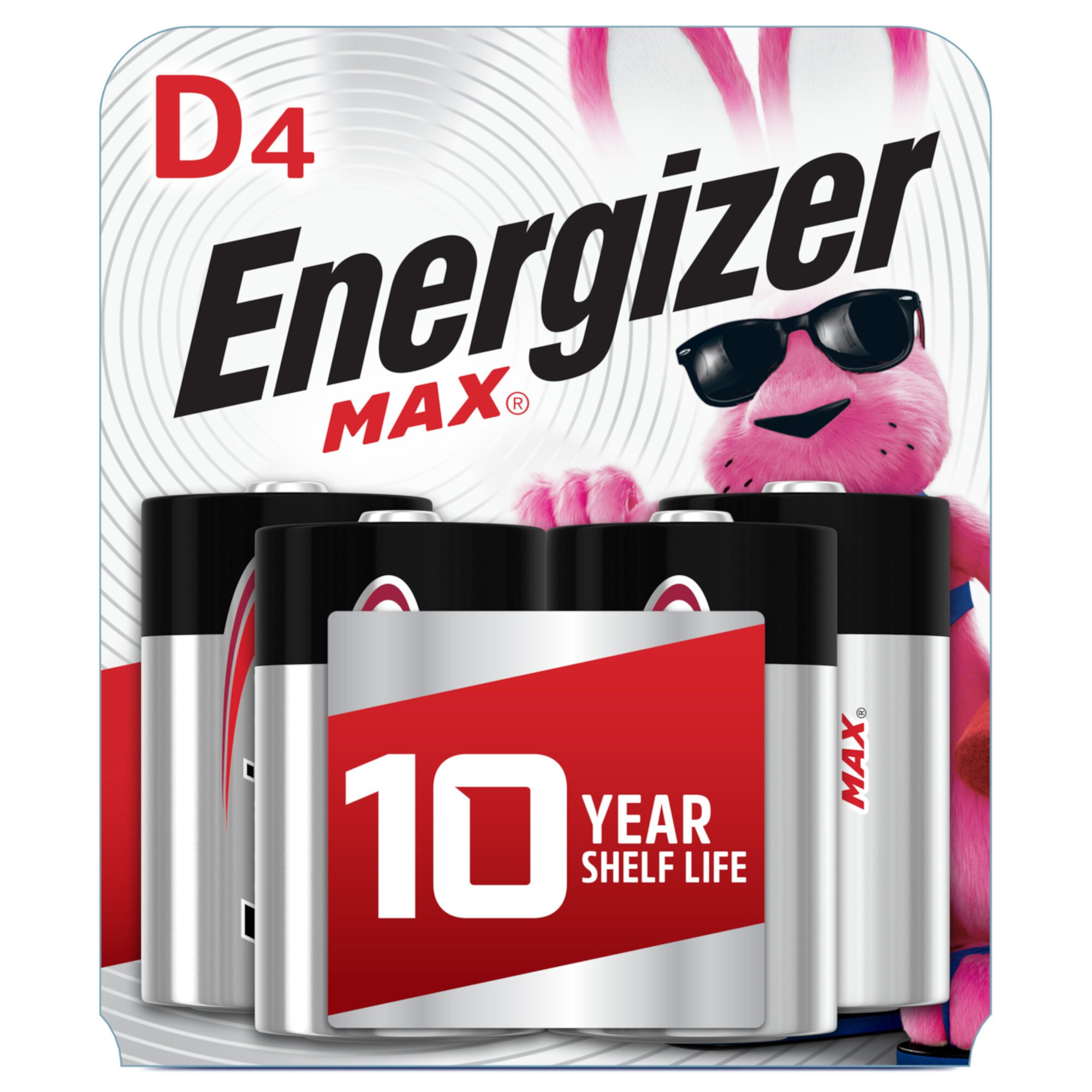 Energizer MAX D Batteries (4 Pack), D Cell Alkaline Batteries Energizer