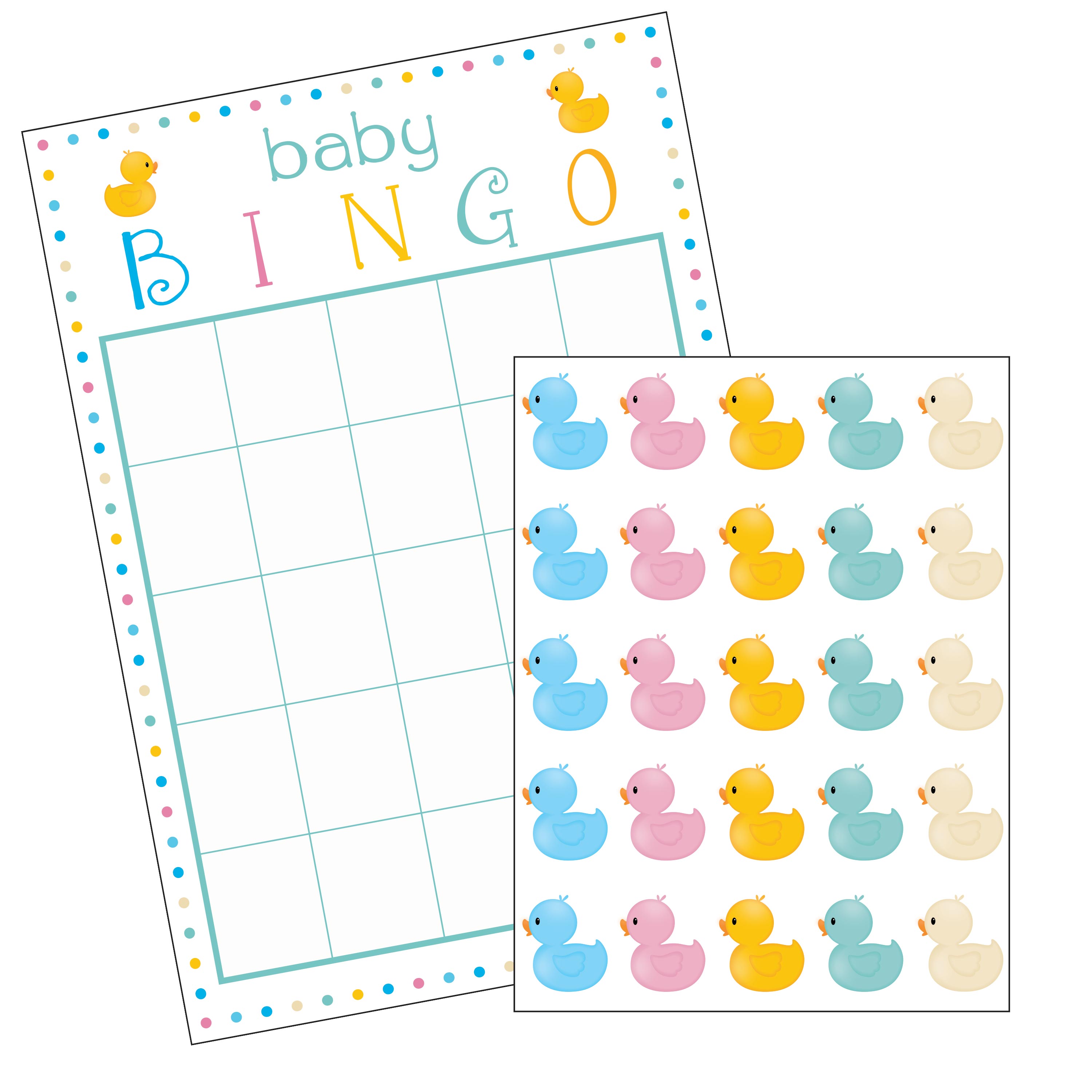 Baby Shower Bingo Game 10 Piece Count Multicolor New for Adults by Way to Celebrate Way To Celebrate