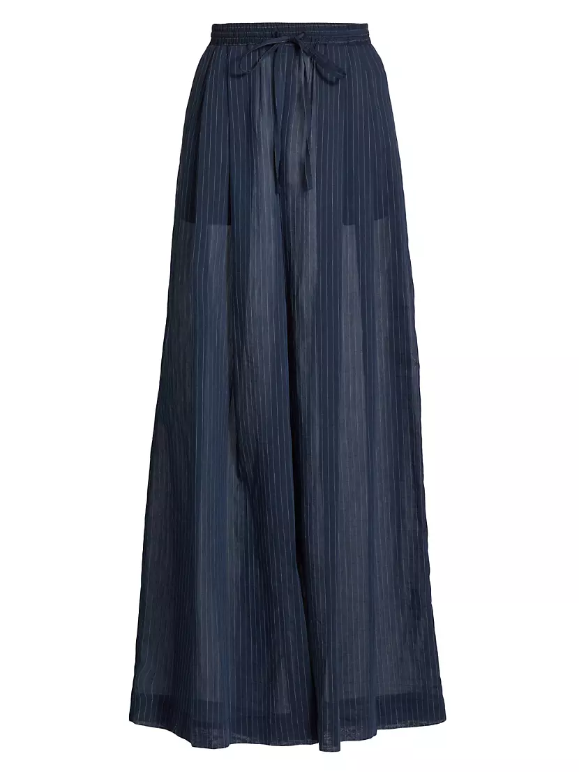 Didi Sheer Cotton &amp; Silk Wide-Leg Pants TWP