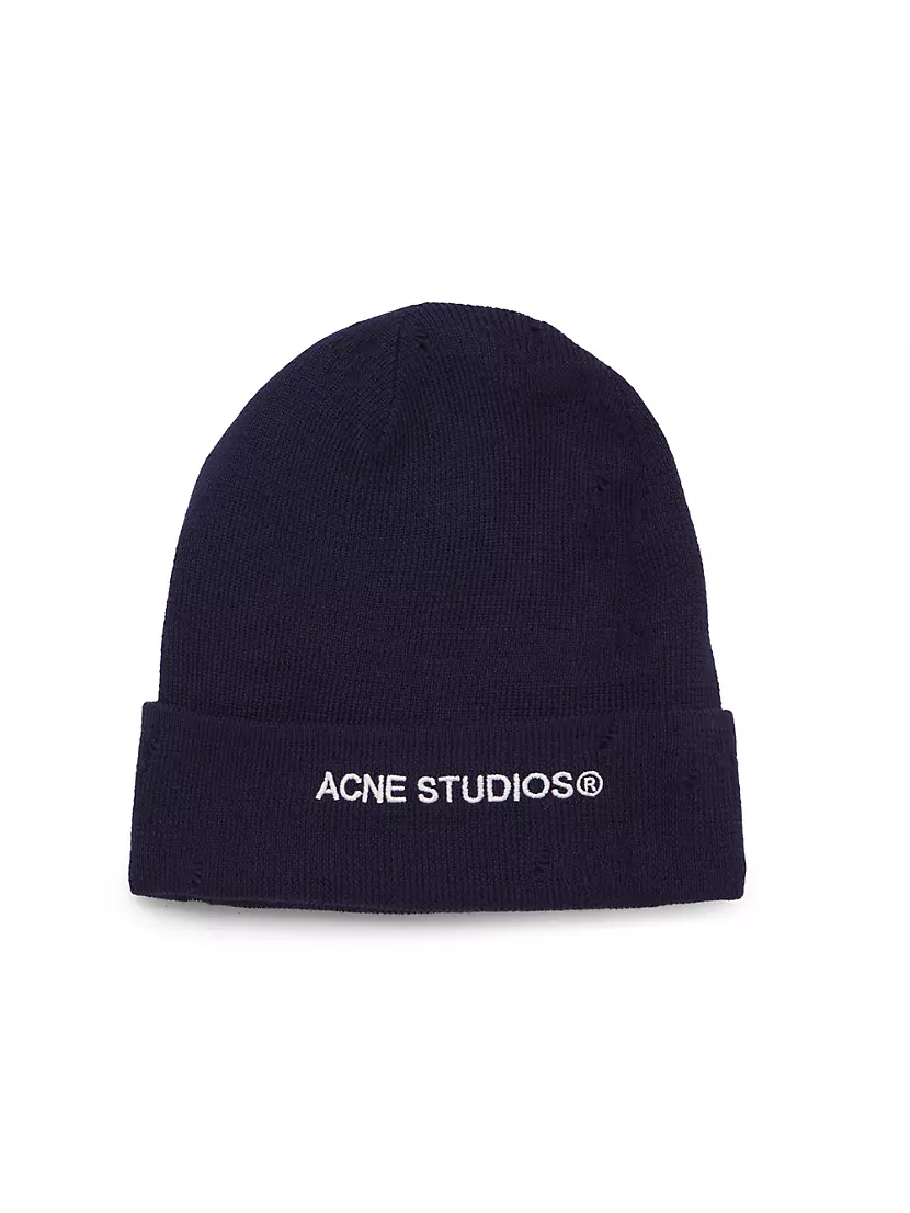 Универсальная шапка Kinau Vintage с логотипом, 70% шерсти, 30% акрила Acne Studios