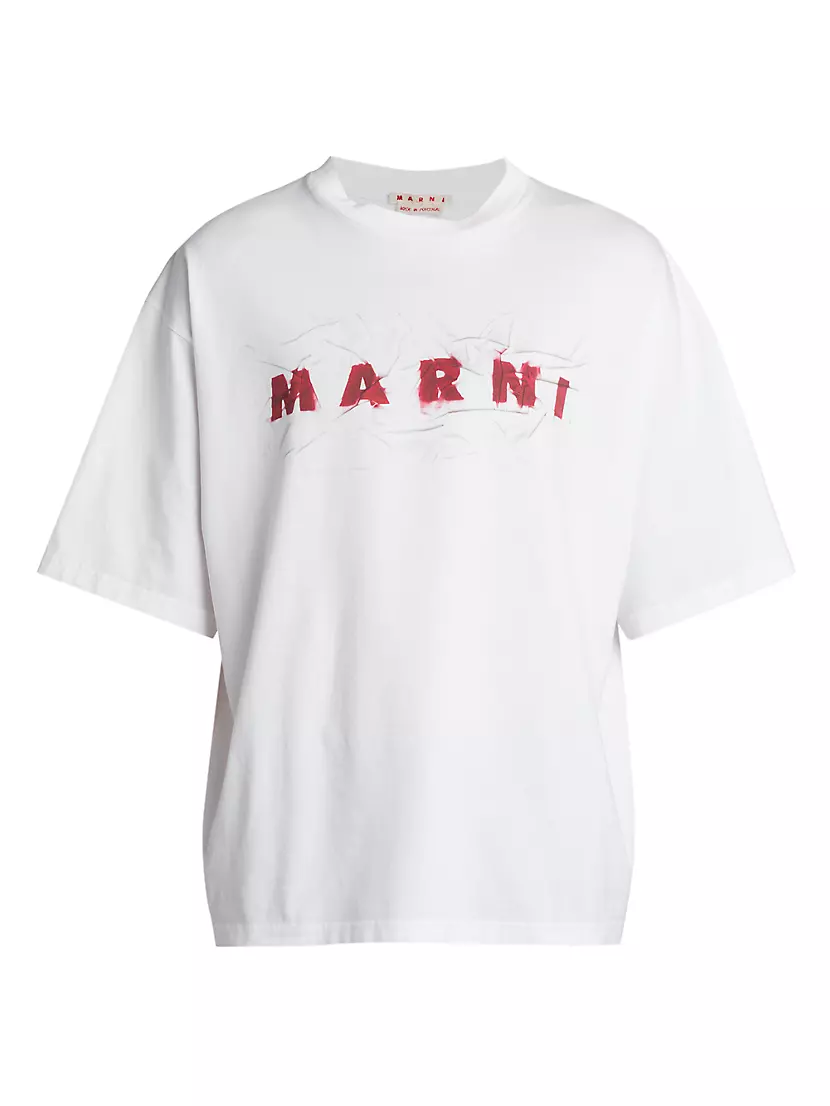 Мужская Футболка MARNI Logo Crewneck MARNI