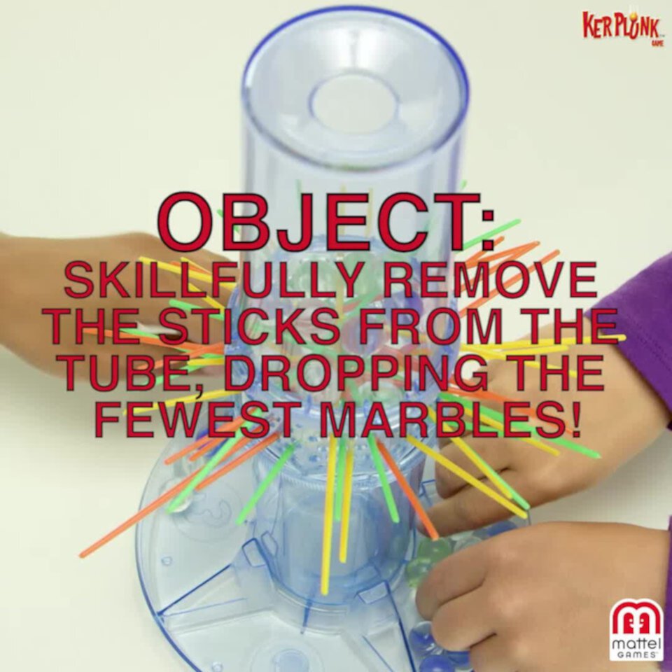 KerPlunk Kids Game, Family Game for Kids & Adults with Simple Rules for 2-4 Players Mattel