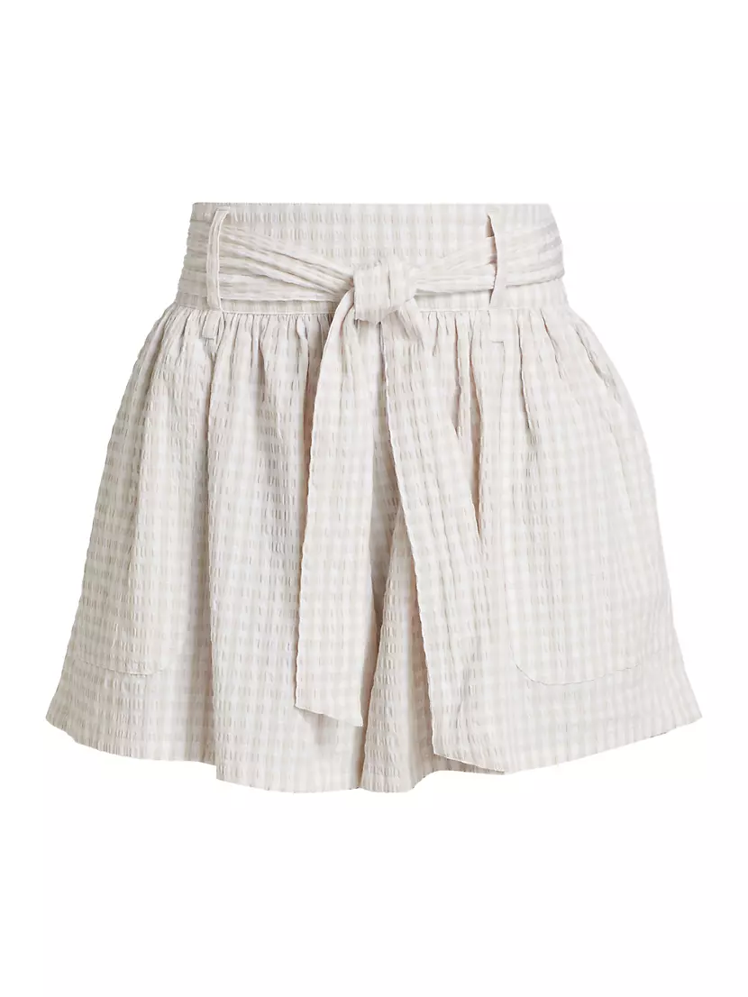 Gabrielle Gingham High-Rise Shorts Splendid