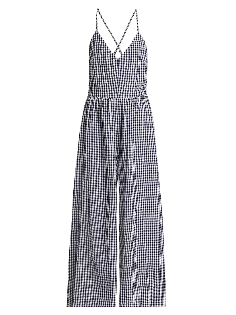 Gabrielle Gingham Cotton-Blend Jumpsuit Splendid