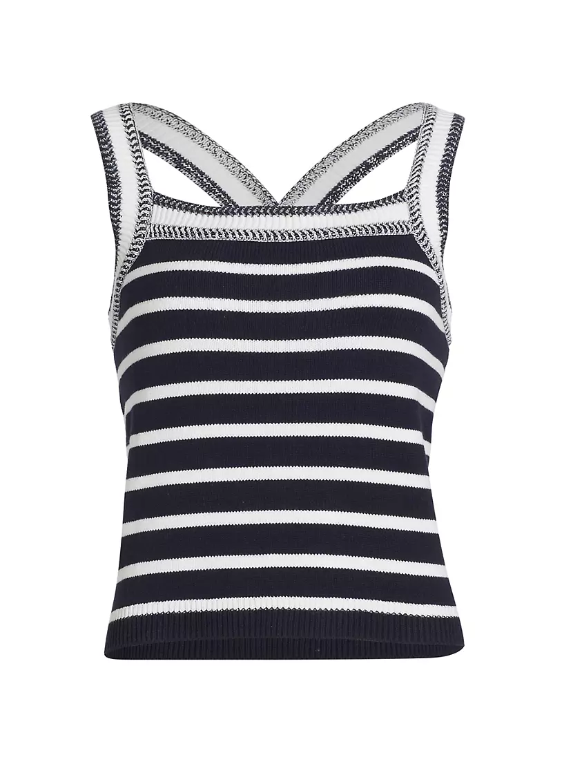 Clarissa Striped Knit Sweater Tank Splendid