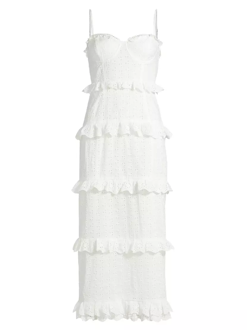 Sandrima Ruffle-Trimmed Midi-Dress ASTR