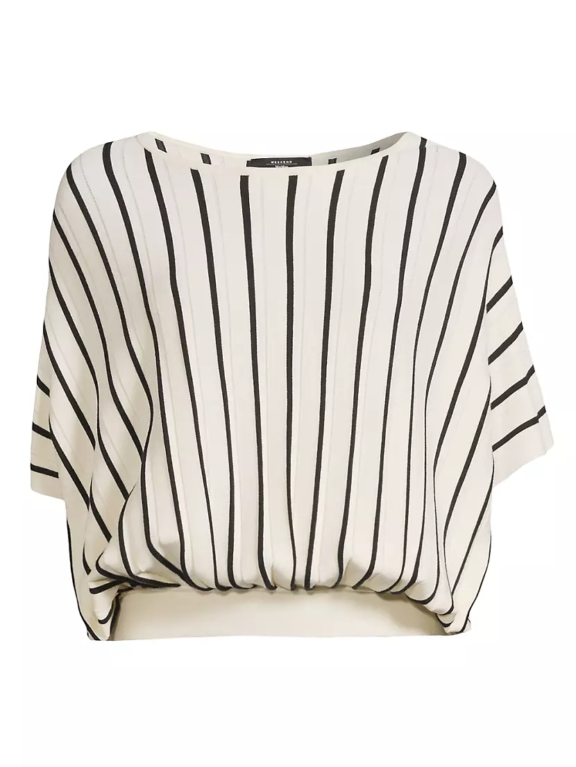 Pegola Pleated Striped Sweater Weekend Max Mara