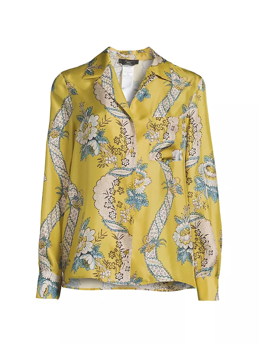 Oncia Silk Floral Shirt Weekend Max Mara