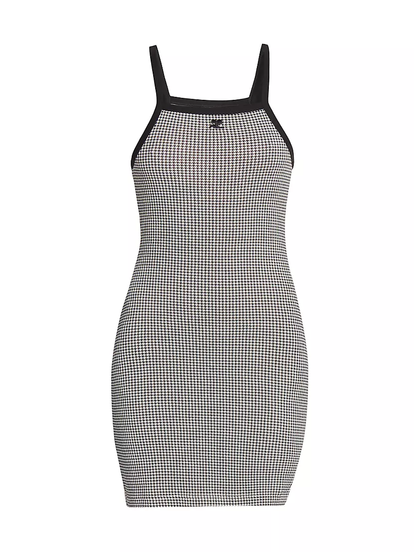 Женское Вечернее Платье Courreges Contrast Houndstooth Courreges