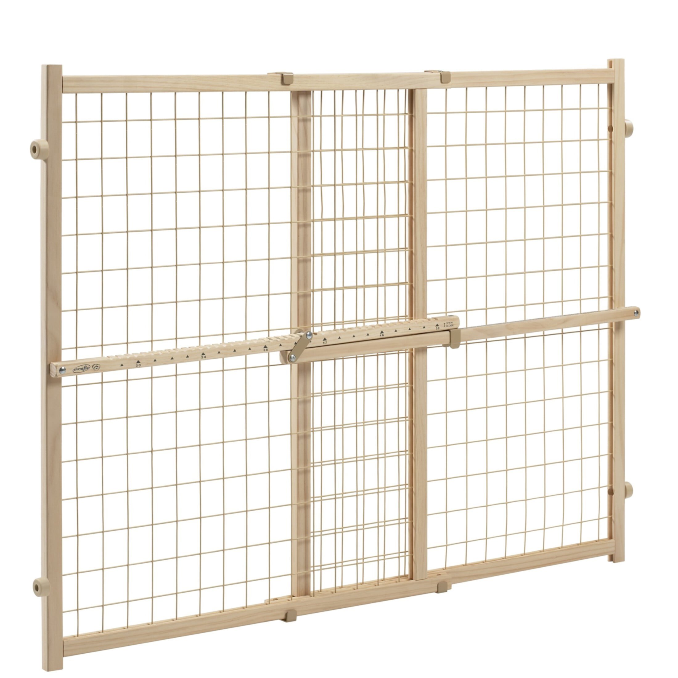 Position & Lock Tall and Wide Value Adjustable Baby Gate (Natural) Evenflo