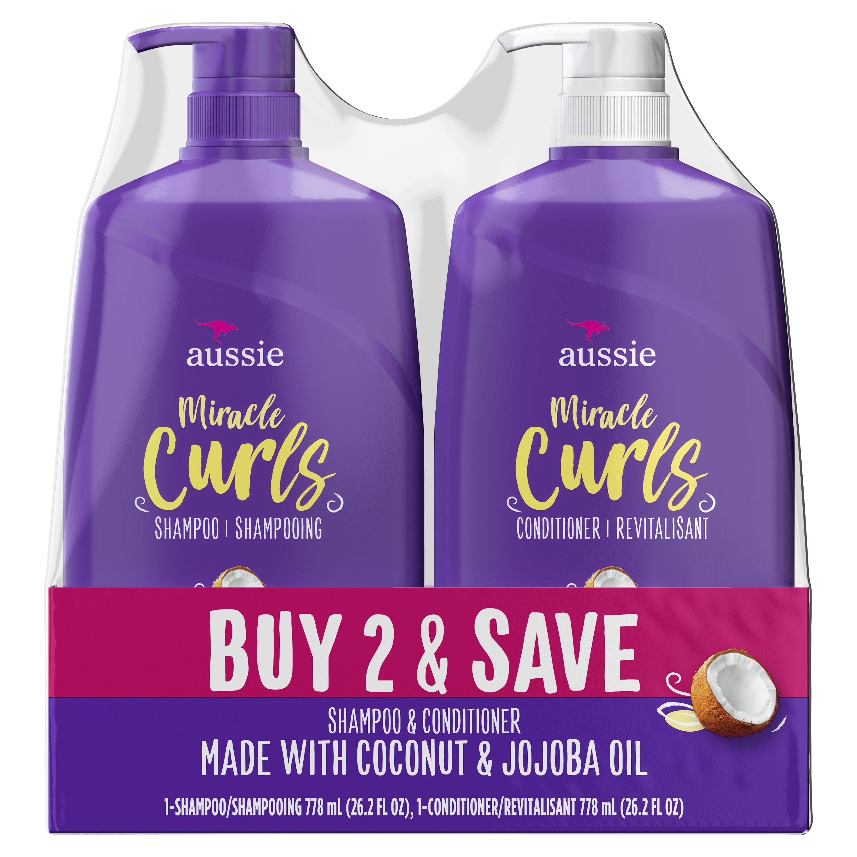 Aussie Curls Shampoo and Conditioner Dual Pack 26.2 oz Aussie