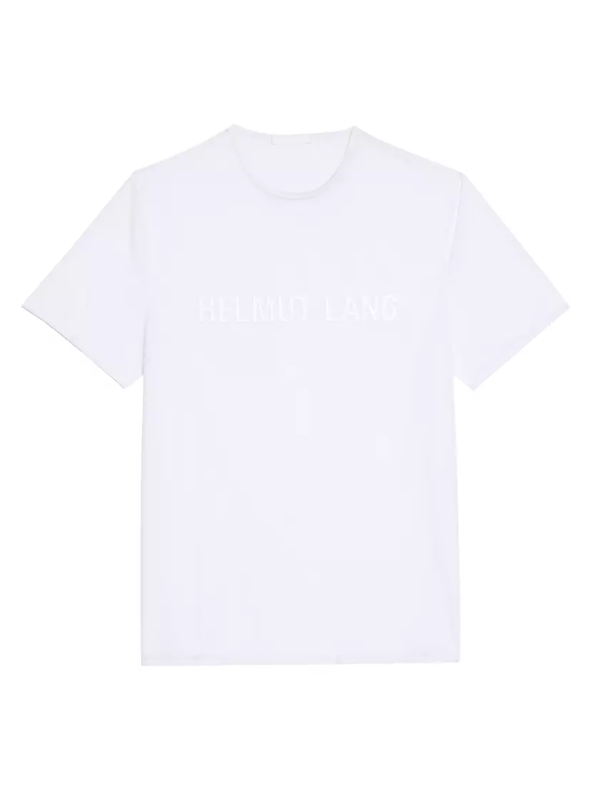 Футболка с логотипом Helmut Lang, 100% полиэстер, свободный крой Helmut Lang