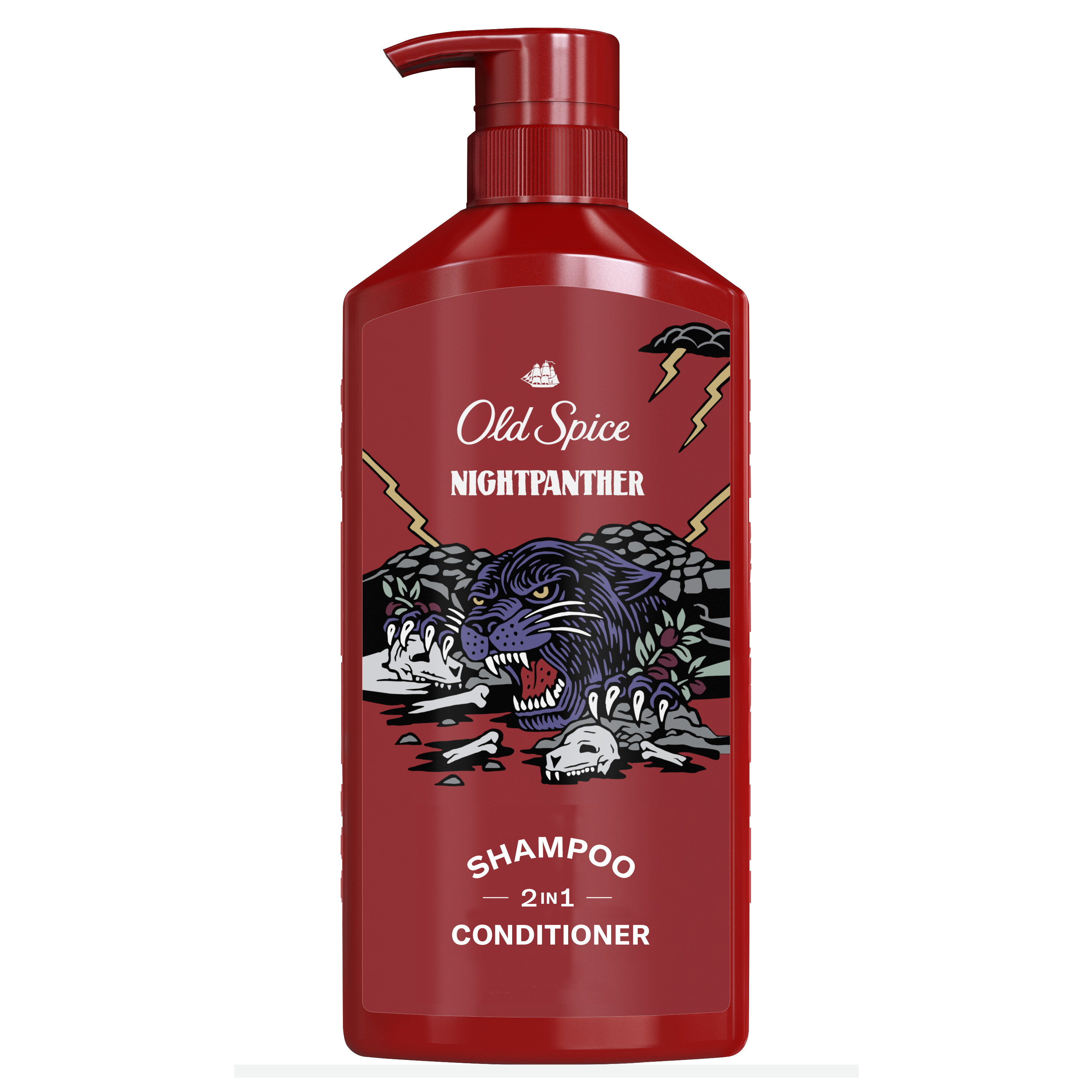 Old Spice Men's Shampoo for Men, Night Panther, All Hair Types, 21.9 fl oz Old Spice