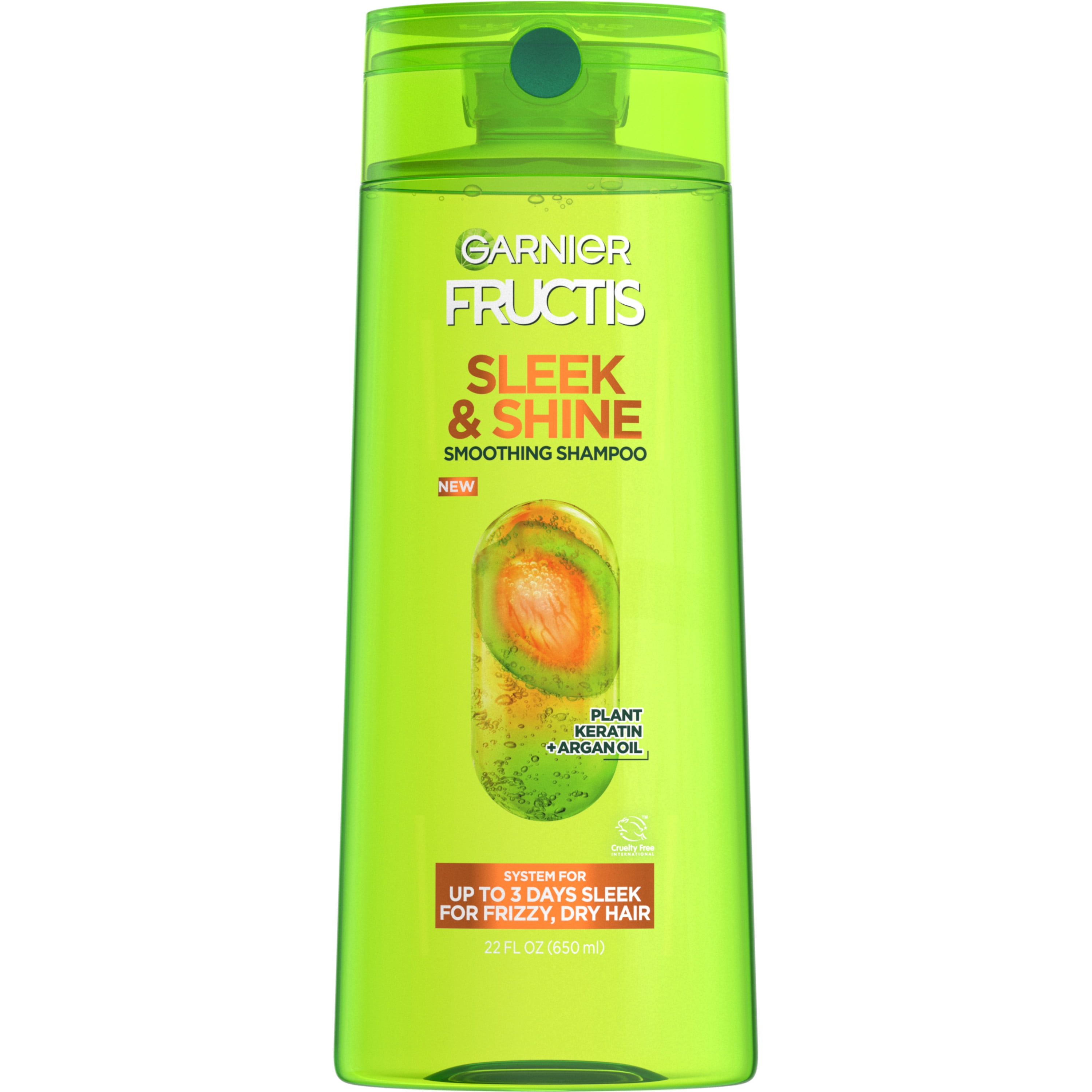 Garnier Fructis Sleek & Shine Smoothing Shampoo with Plant Keratin, 33.8 fl oz Garnier