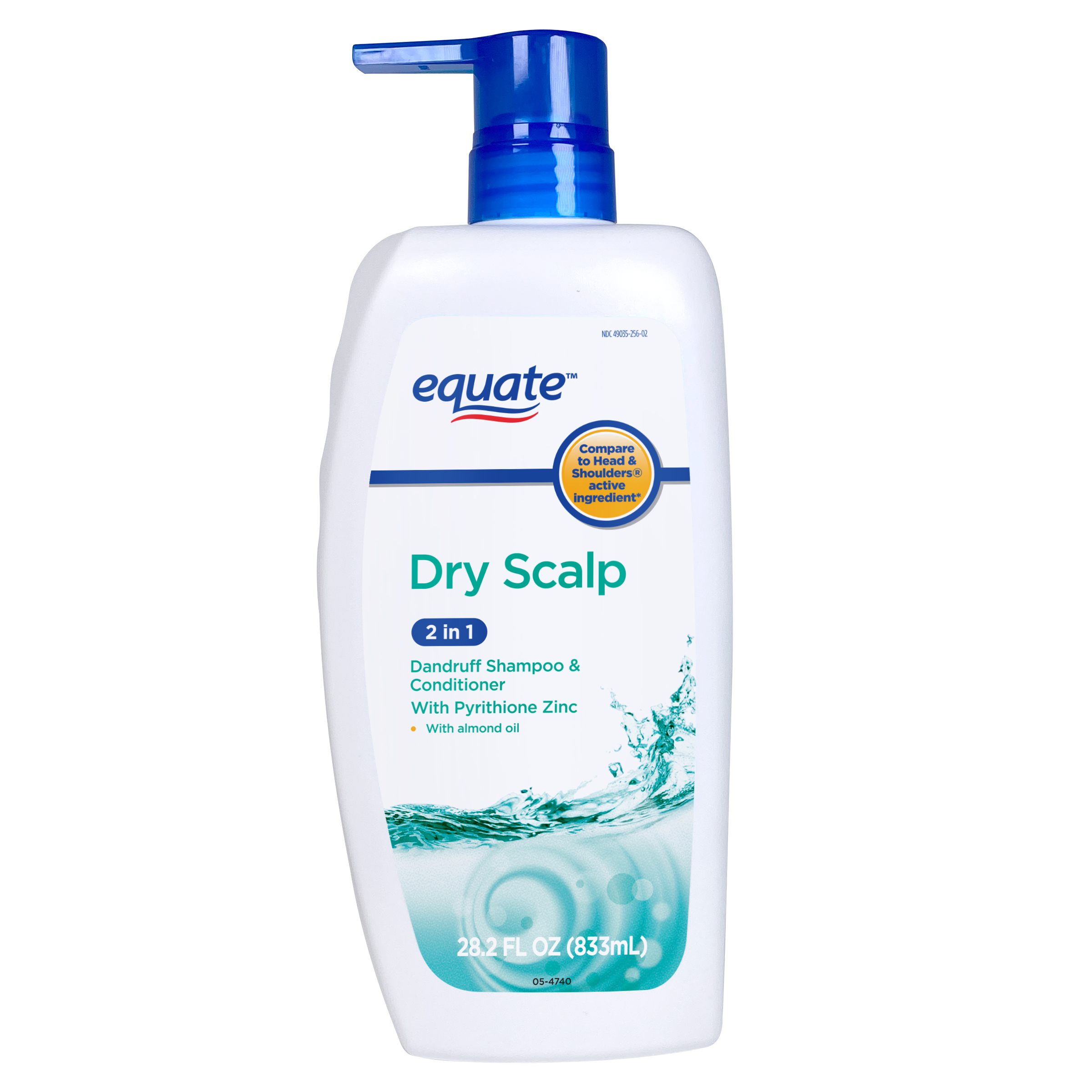 Dry Scalp 2 in 1 Equate Champú Nutritivo Alivio de la Caspa Más Acondicionador, 28.2oz Equate