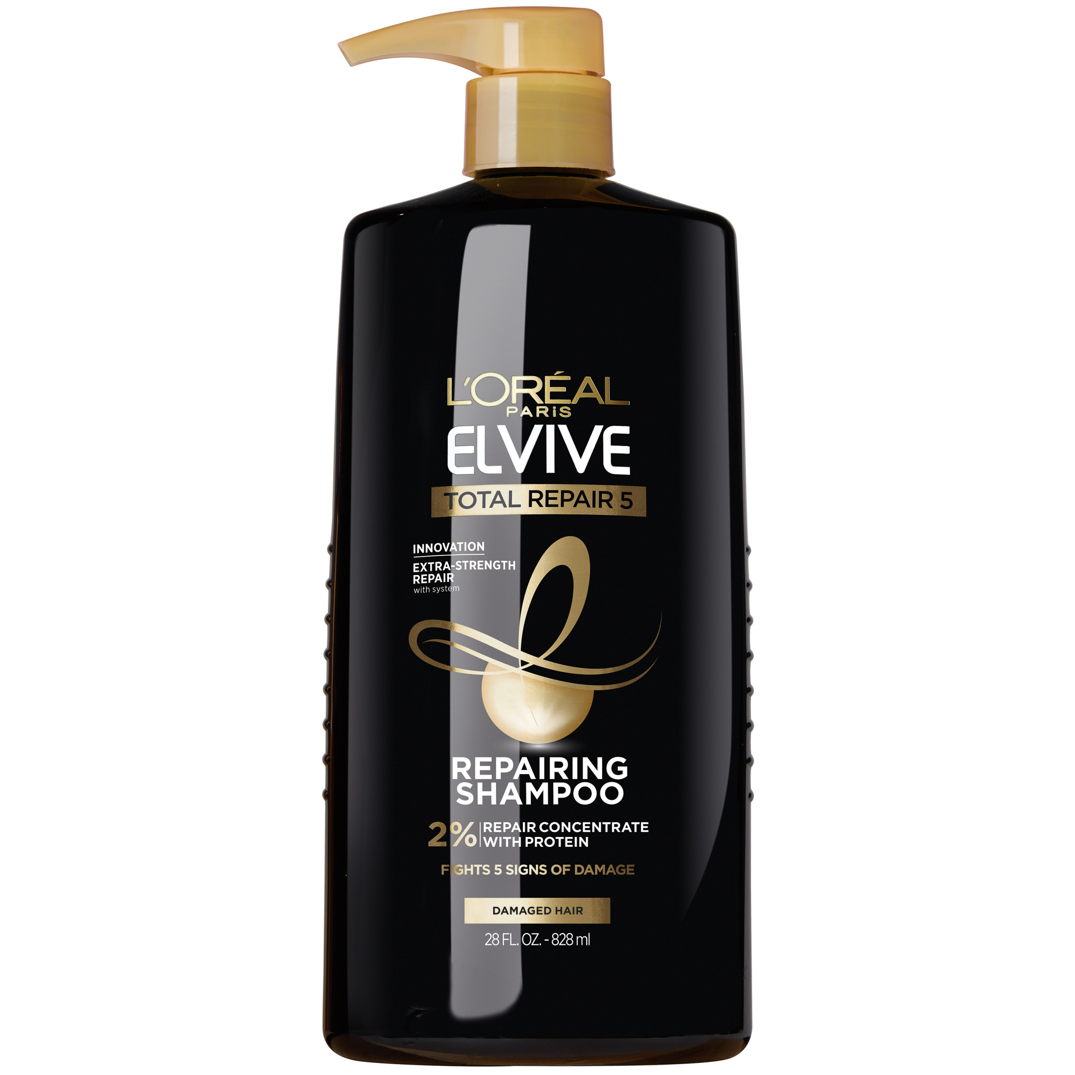 L'Oreal Paris Elvive Total Repair 5 Repairing Shampoo for Damaged Hair, Pump, 28 fl oz L'Oréal Paris