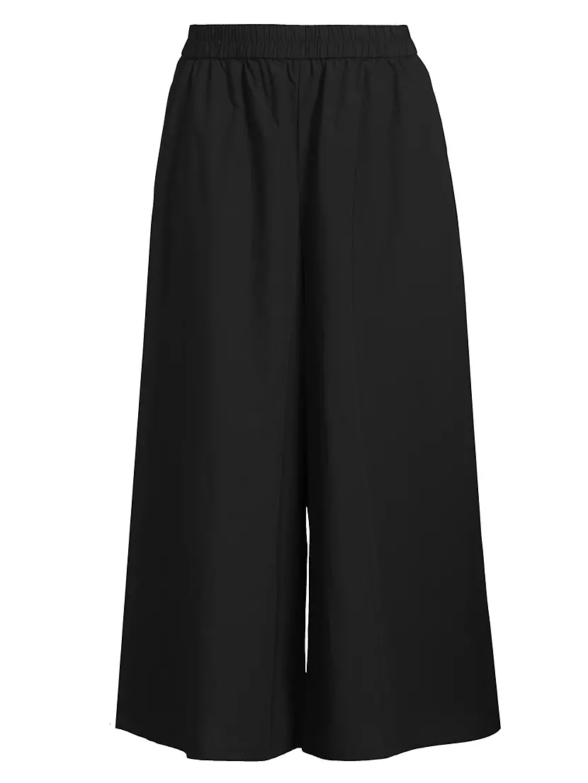 Cotton Wide-Leg Crop Pants Eileen Fisher