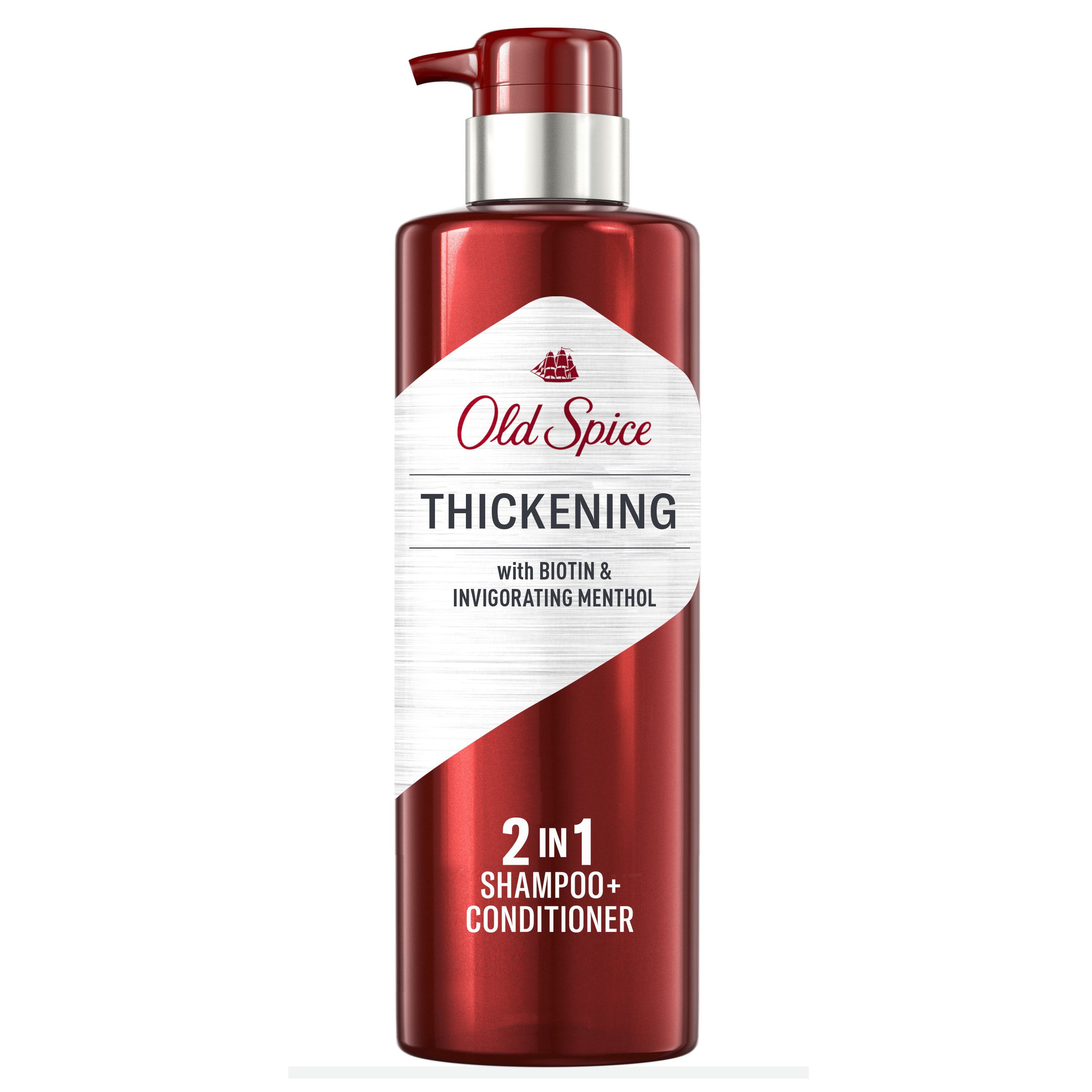 Old Spice Thickening 2in1 Shampoo & Conditioner with Biotin and Menthol, All Hair Types, 17.9 fl oz Old Spice