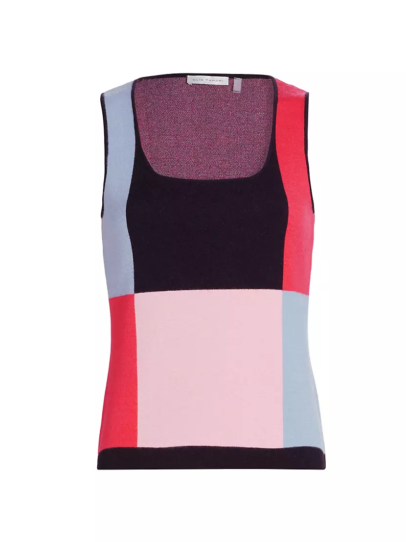 Женская Блузка Elie Tahari Aurelia Colorblock Elie Tahari