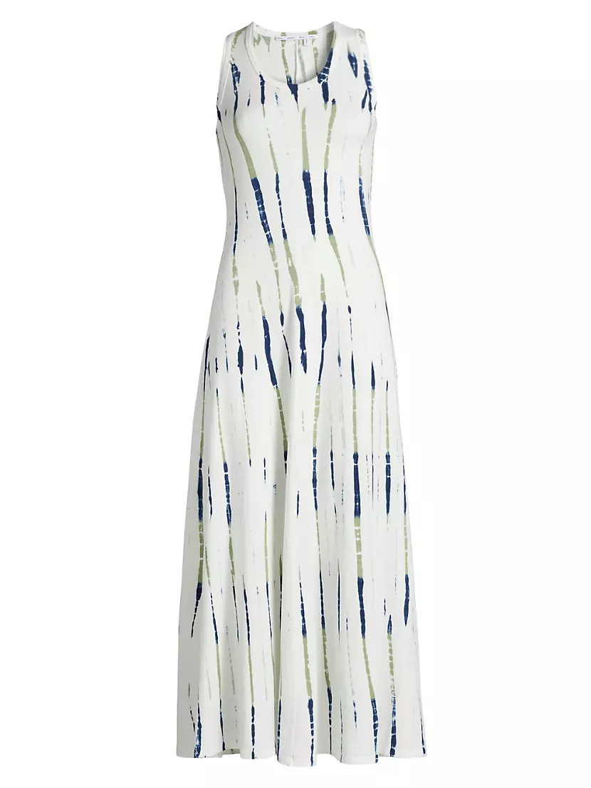 Женское Повседневное Платье PROENZA SCHOULER WHITE LABEL Davi Tie-Dye Striped Maxi PROENZA SCHOULER WHITE LABEL