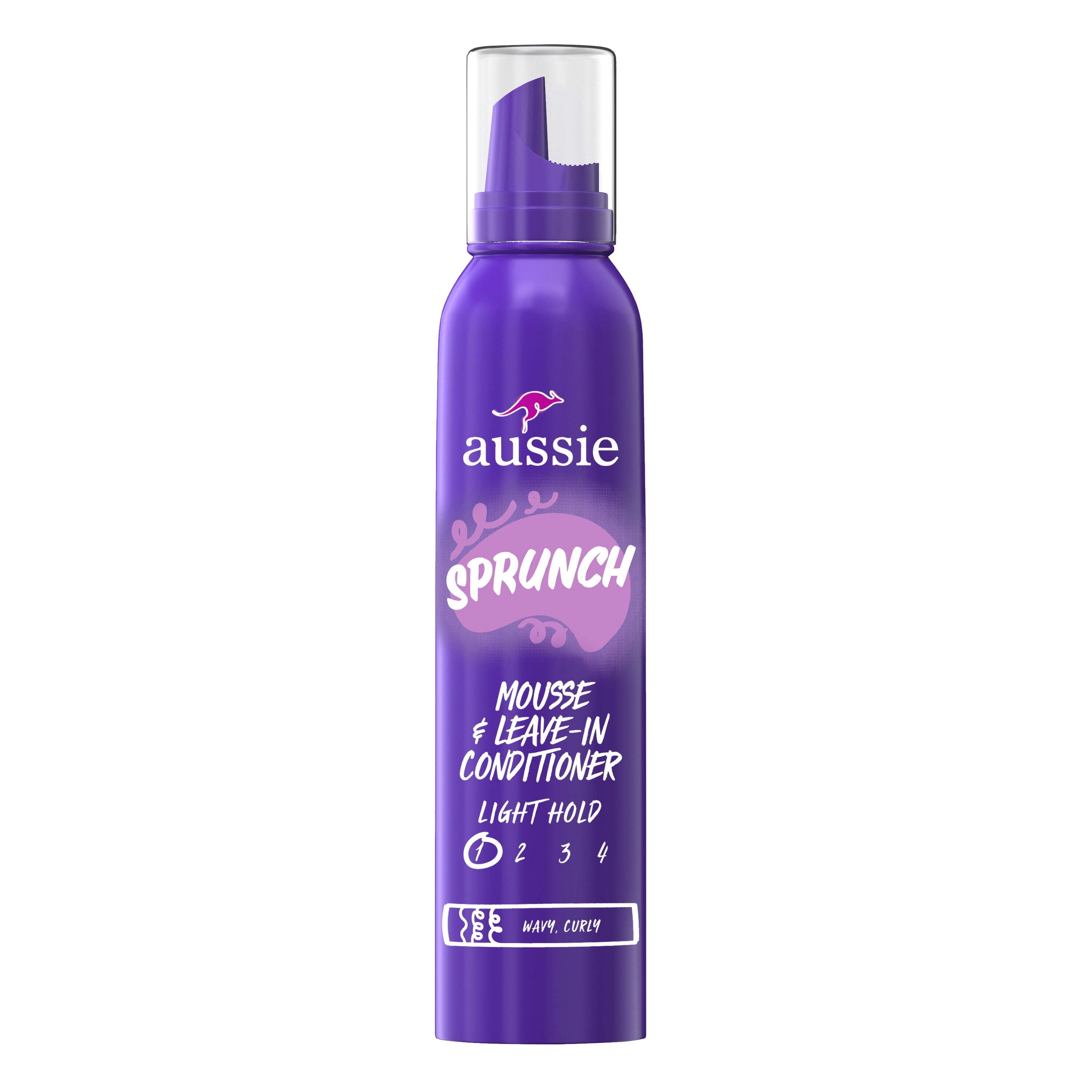 Aussie Sprunch Mousse & Leave-in Conditioner for Curly & Wavy Hair, Unisex, 6 oz Aussie