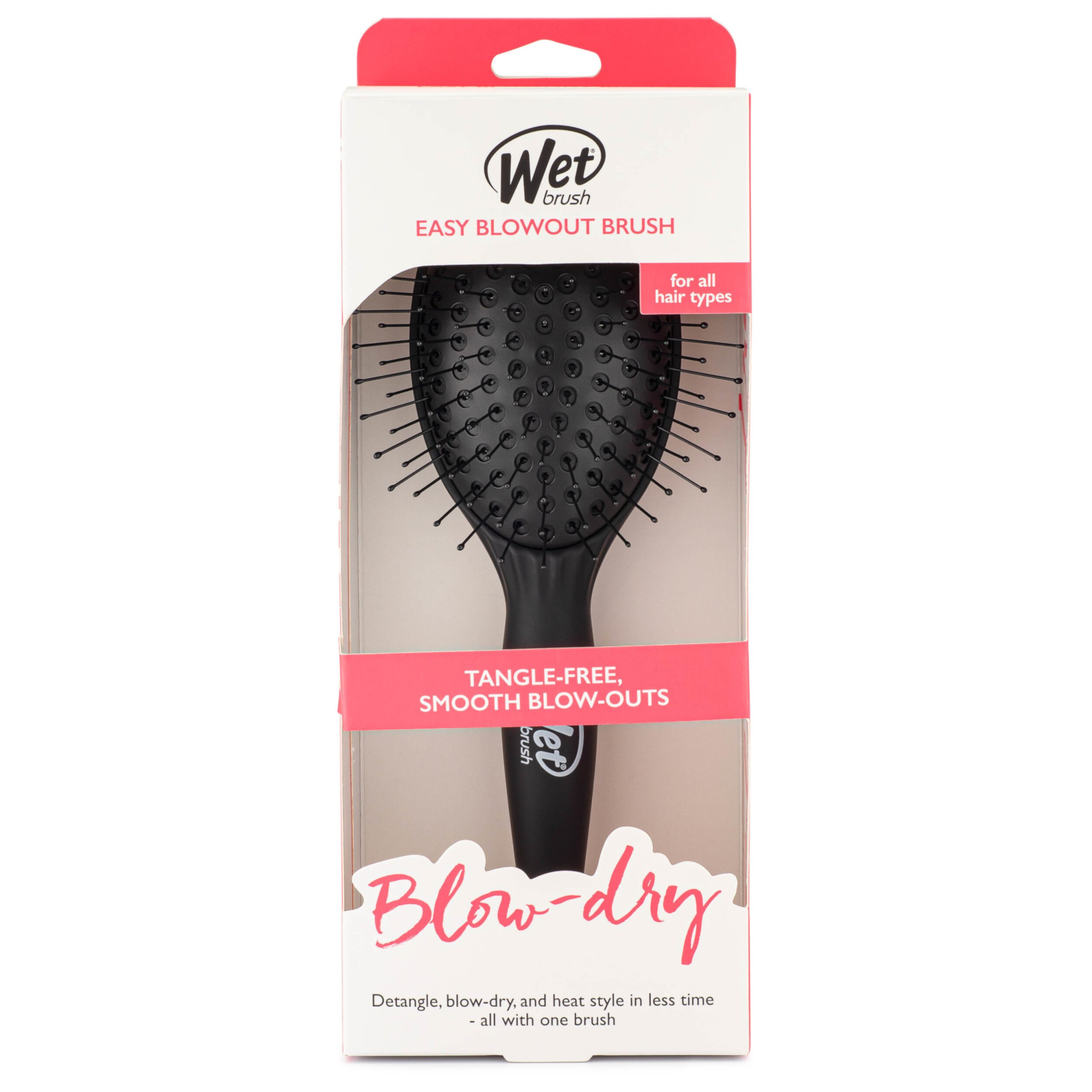 Wet Brush Easy Blowout Brush, Detangle, Blow-dry & Heat Style - Black 1CT Wet Brush