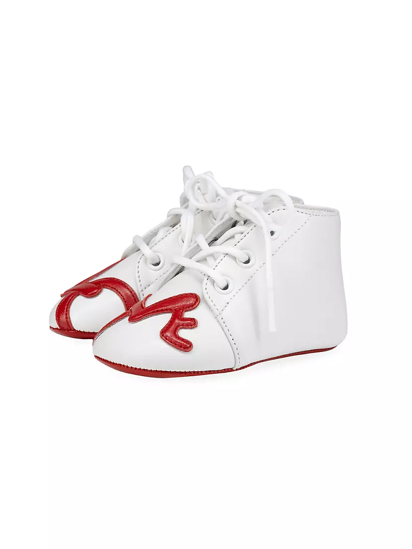 Кроссовки для детей Baby Love из мягкой кожи с надписью 'Love' Christian Louboutin