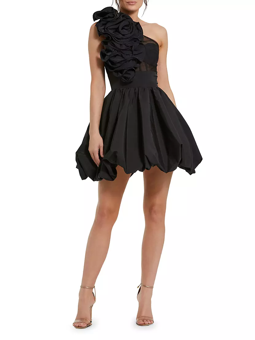 Женское Вечернее платье MAC DUGGAL Taffeta Ruffled Bubble-Hem MAC DUGGAL