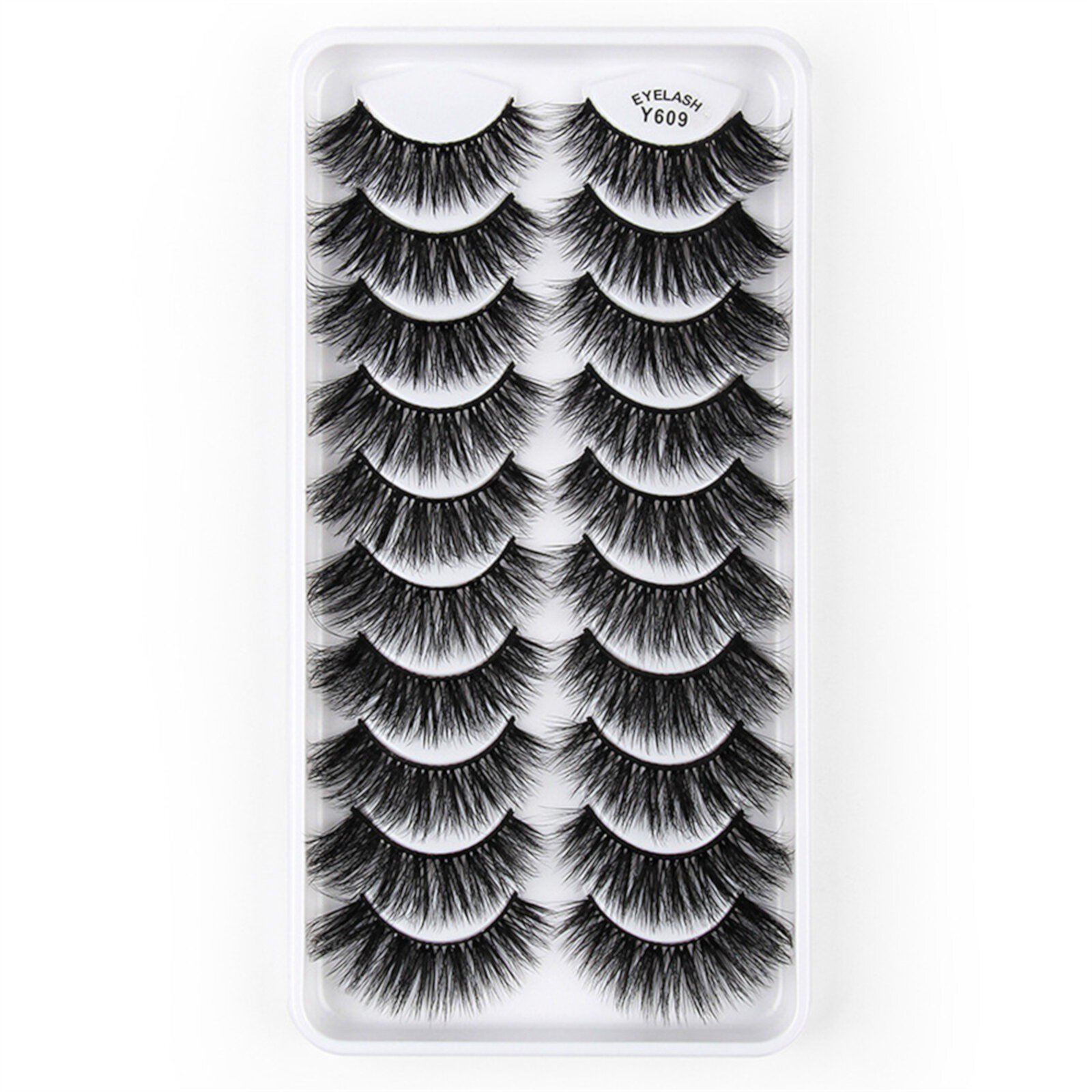 False Eyelashes Lashes Pack 10 Pairs 8D Dramatic Eyelashes Wispy Eye Style Volume Eye Lashes Multipack 5d Lashes Dramatic Sumllary