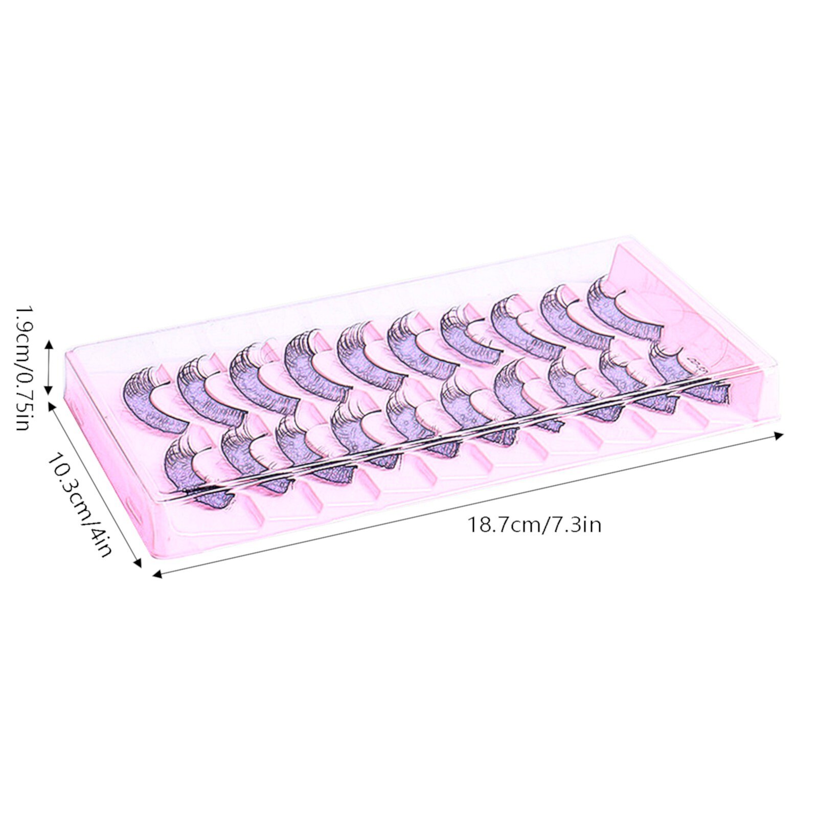 Yizioer Cat Eye Lashes， Russians Large Volume Grafts Frees False Eyelashes 10 Pairs Of Multi Layer Thick Imitation Eyelashes， Eyelashes (Clearance) Yizioer