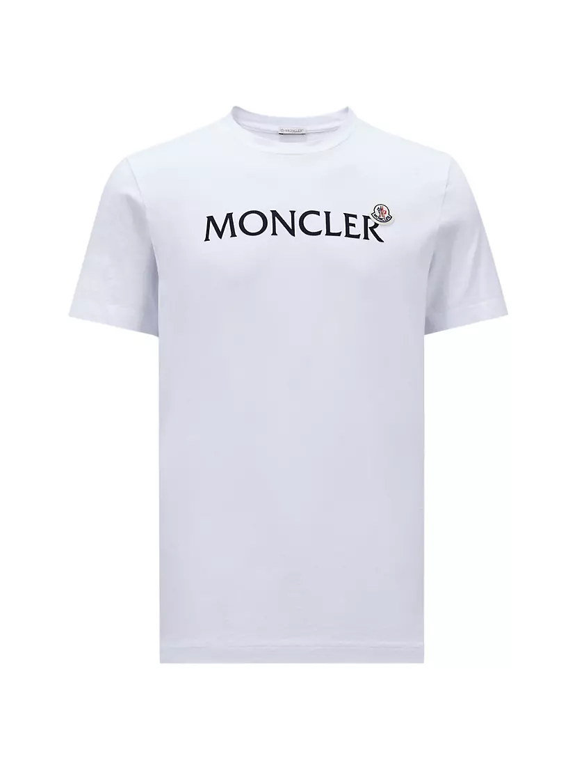 Футболка из органического хлопка Moncler с логотипом и коротким рукавом Moncler