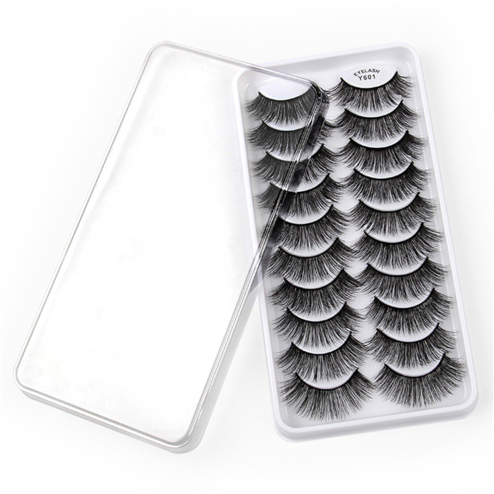 False Eyelashes Lashes Pack 10 Pairs 8D Dramatic Eyelashes Wispy Eye Style Volume Eye Lashes Multipack 5d Lashes Dramatic Sumllary