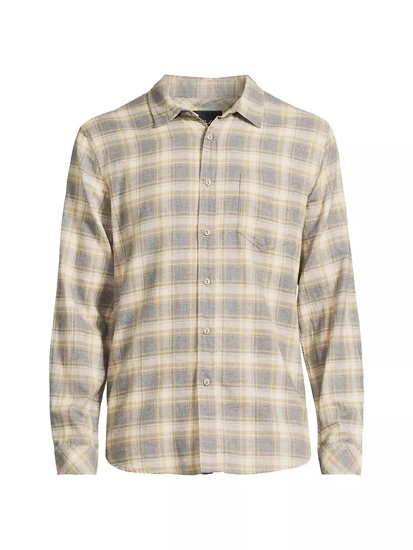 Мужская Повседневная рубашка Rails Checked Cotton Long-Sleeve Shirt Rails