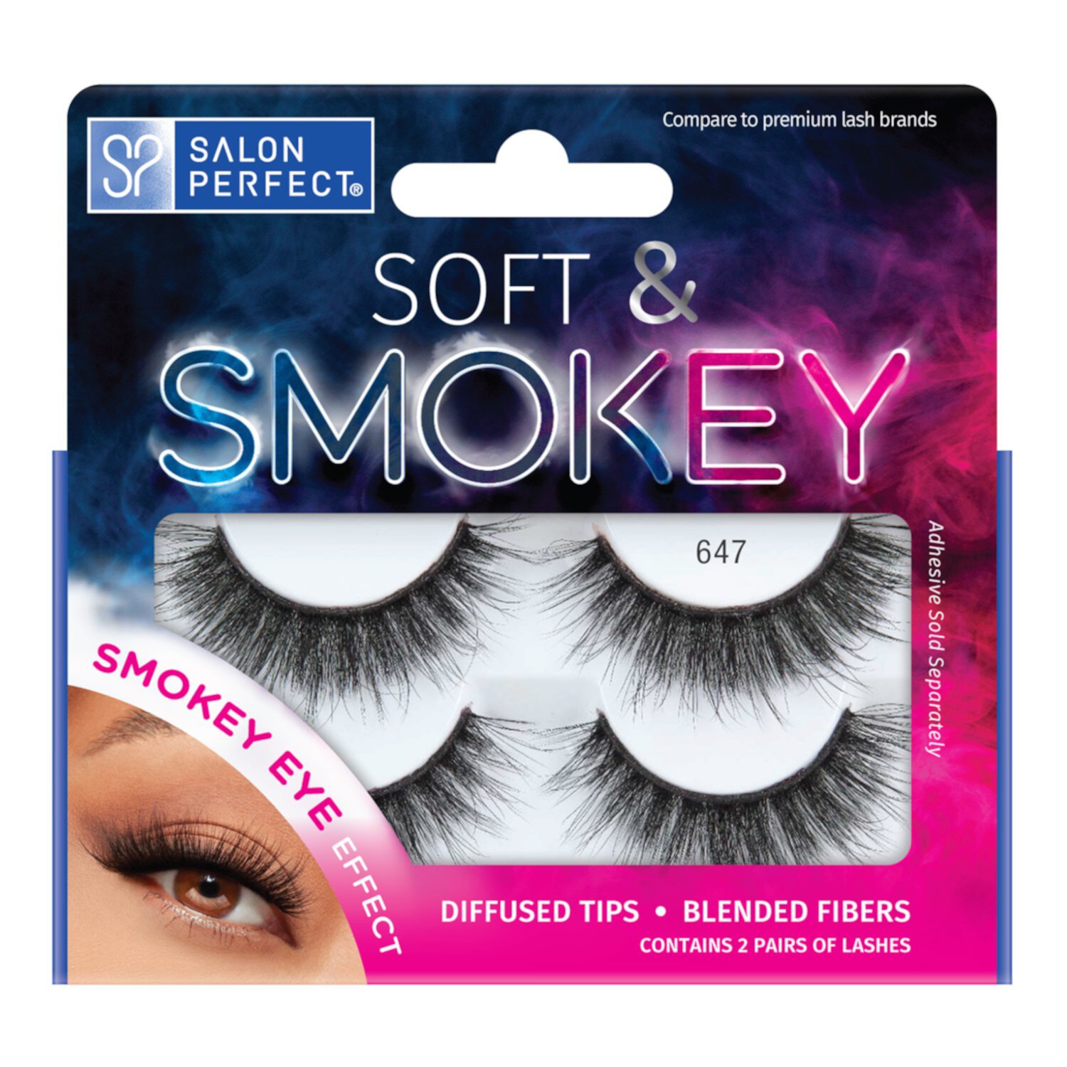 Salon Perfect Soft & Smokey 647 Pestañas, 2 Pares Salon Perfect