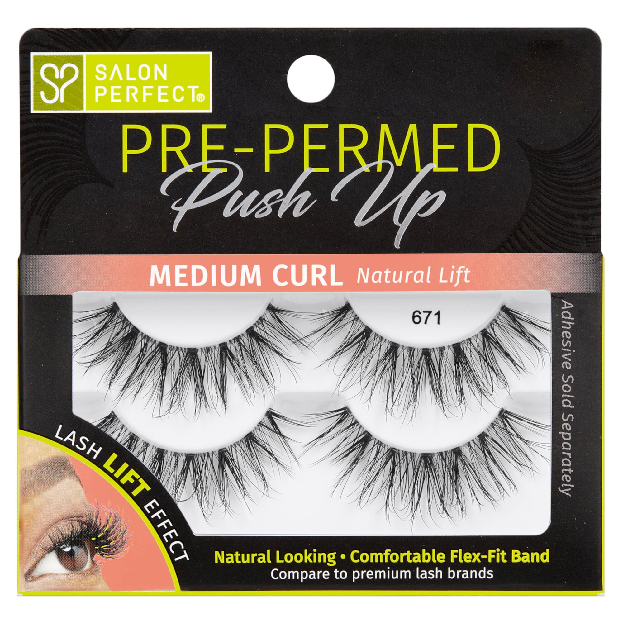 Salon Perfect Pre-Permed Lash, 671, 2 pairs Salon Perfect