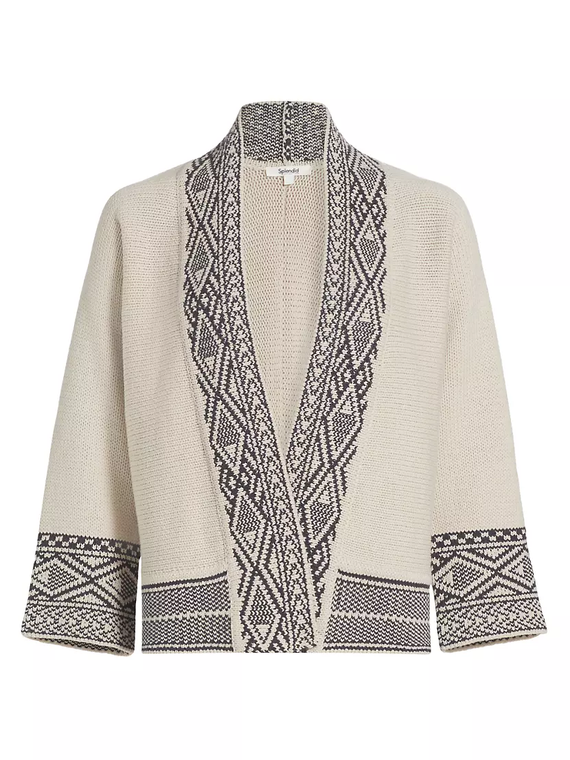 Kenny Jacquard Cotton-Blend Cardigan Splendid